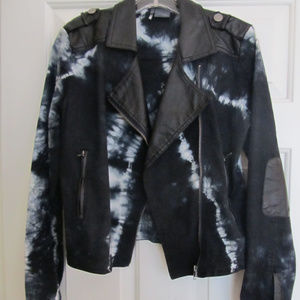Urban Outfitters Tie dye Faux Leather Jacket M